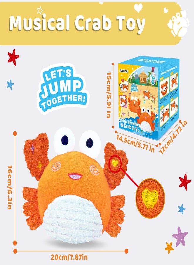 RedCrab Crawling Crab Baby Toy for 12-18 Months with 120+ Songs & Recording Feature,Musical Dancing Walking Bouncing Tummy Time Crab Toy for Infant 6-18 Months,Sensory Toys for Newborn Gifts - Image 2